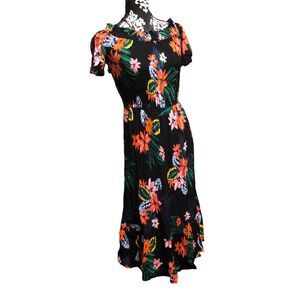 Old Navy on of Off Shoulder Tropical Dreams Dress, Island Vibes, Elastic Waist M